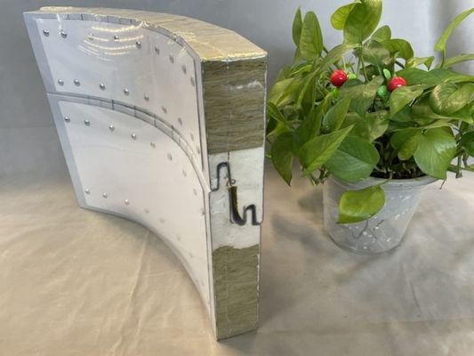 Soundproof Foam Core Sandwich Panel Corner 50mm 200mm Thermal Insulation Wall