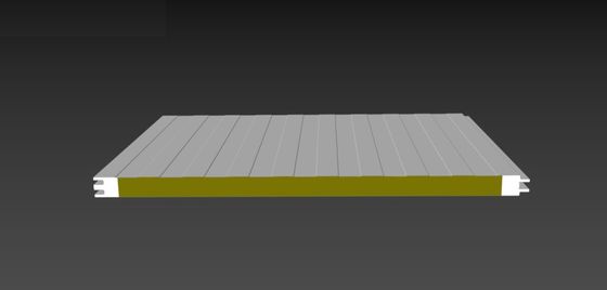 Prefabricated Heat Insulated Rockwool Sandwich Panel 40mm Exterior Wall