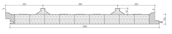 Prefabricated 125mm Insulated Sandwich Panel Pu Foam Sealing Customized For Construction