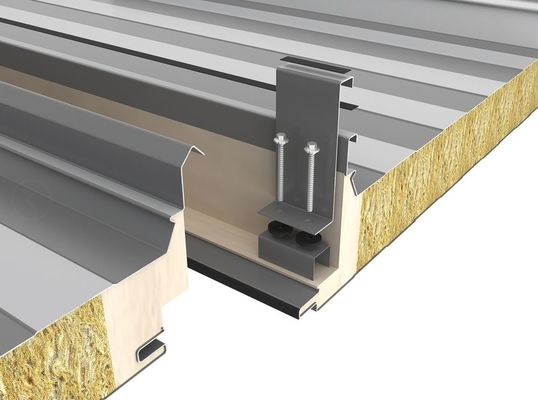 Prefabricated 125mm Insulated Sandwich Panel Pu Foam Sealing Customized For Construction