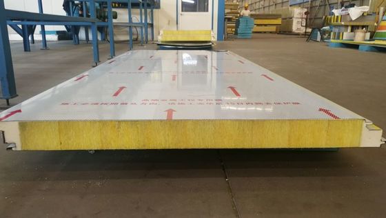 Fireproof 100mm Glasswool Sandwich Panel Color Customized For Project Solution