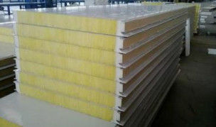 Customized Length Pu Foam Glasswool Glass Wool Sandwich Panel Fireproof