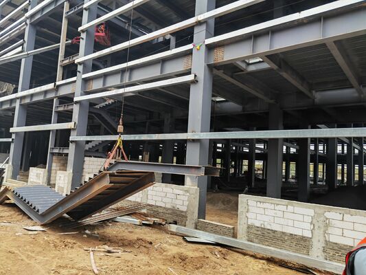 Industrial steel frame building bolt connection structure customized size for factory workshop cargo warehouse and processing‑zone construction