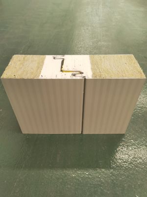 PU Sealing Mineral Wool Rockwool Sandwich Panel 100kg/m3 OEM