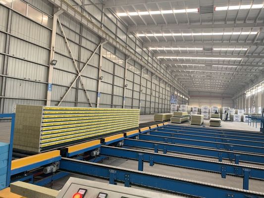 80mm Rockwool Sandwich Panel Sound Insulation Lightweight Fireproof Polyurethane