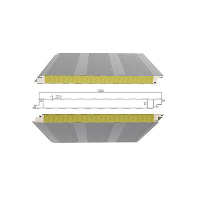100mm Rockwool Sandwich Panel For Wall Building Warehouse Roofing Wall And Roof