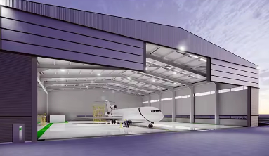 Baodu 1000 vierkante meter magazijngebouw lichte staalconstructie hangar dak geprefabriceerd magazijn bouw met glazen wand